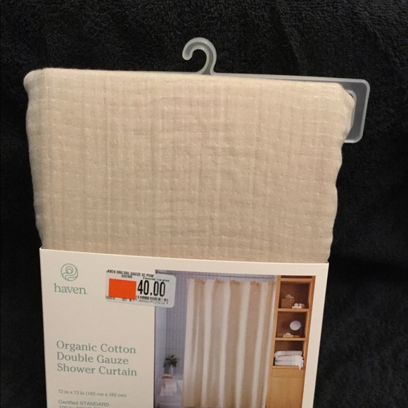 Haven Bath Nwt Organic Double Gauze Shower Curtain Poshmark